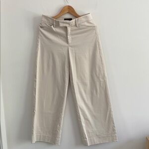 Banana Republic Cream Chinos High-Waisted Wide-Leg